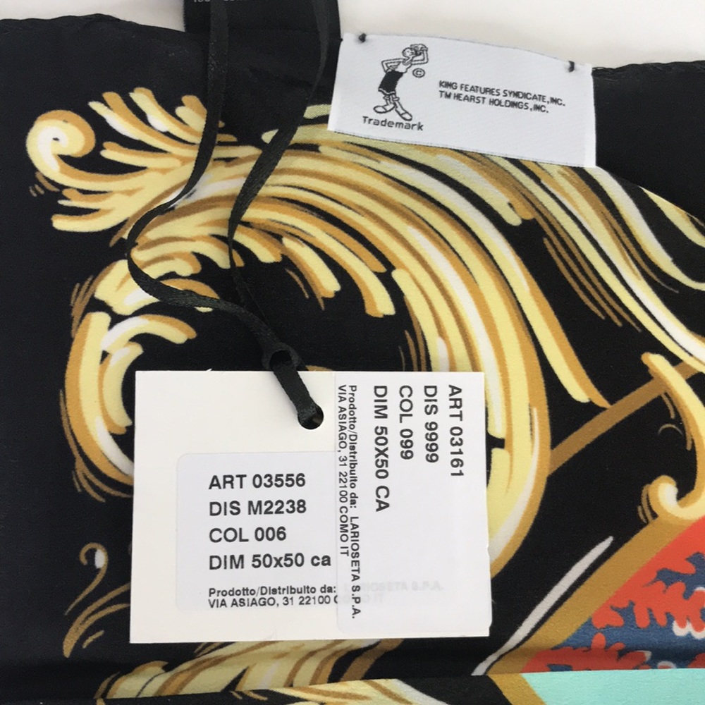 Boutique Moschino Scarf Olive Oyl Snorkeling Silk - Picture 8 of 8